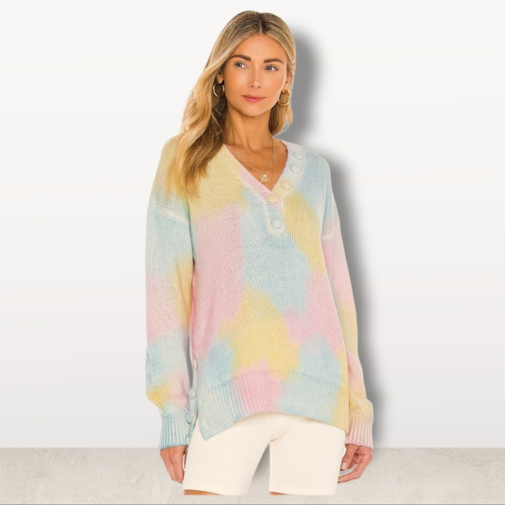 NWT LoveShackFancy Naveen V-Neck Pullover in Fairy Tale